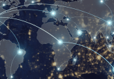 An image of the world with lines of light connecting different countries. To represent that the ICH M14 draft guideline on RWD studies progresses.