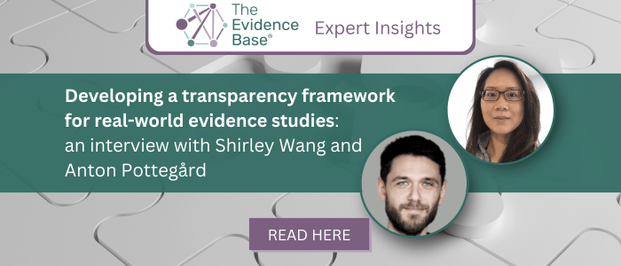 Transparency framework real-world evidence